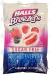 Halls Breezers pectin throat drops, cool berry flavor, sugar-free Center Front Picture